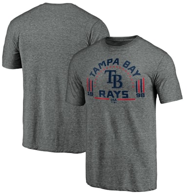 Tampa Bay Rays Team Freedom Tri-Blend T-Shirt - Gray