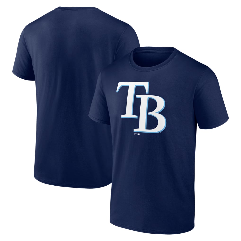 Tampa Bay Rays Logo Athletic Official Logo T-Shirt - Navy