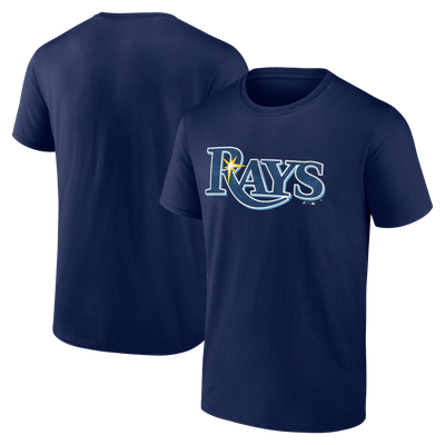 Tampa Bay Rays Logo Athletic Wordmark T-Shirt - Navy