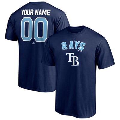 Tampa Bay Rays Personalized Team Winning Streak Name & Number T-Shirt - Navy