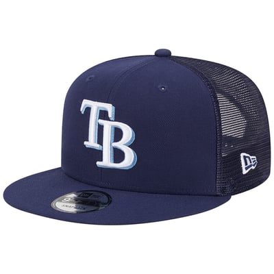 Tampa Bay Rays New Era Team Color Trucker 9FIFTY Snapback Hat - Navy