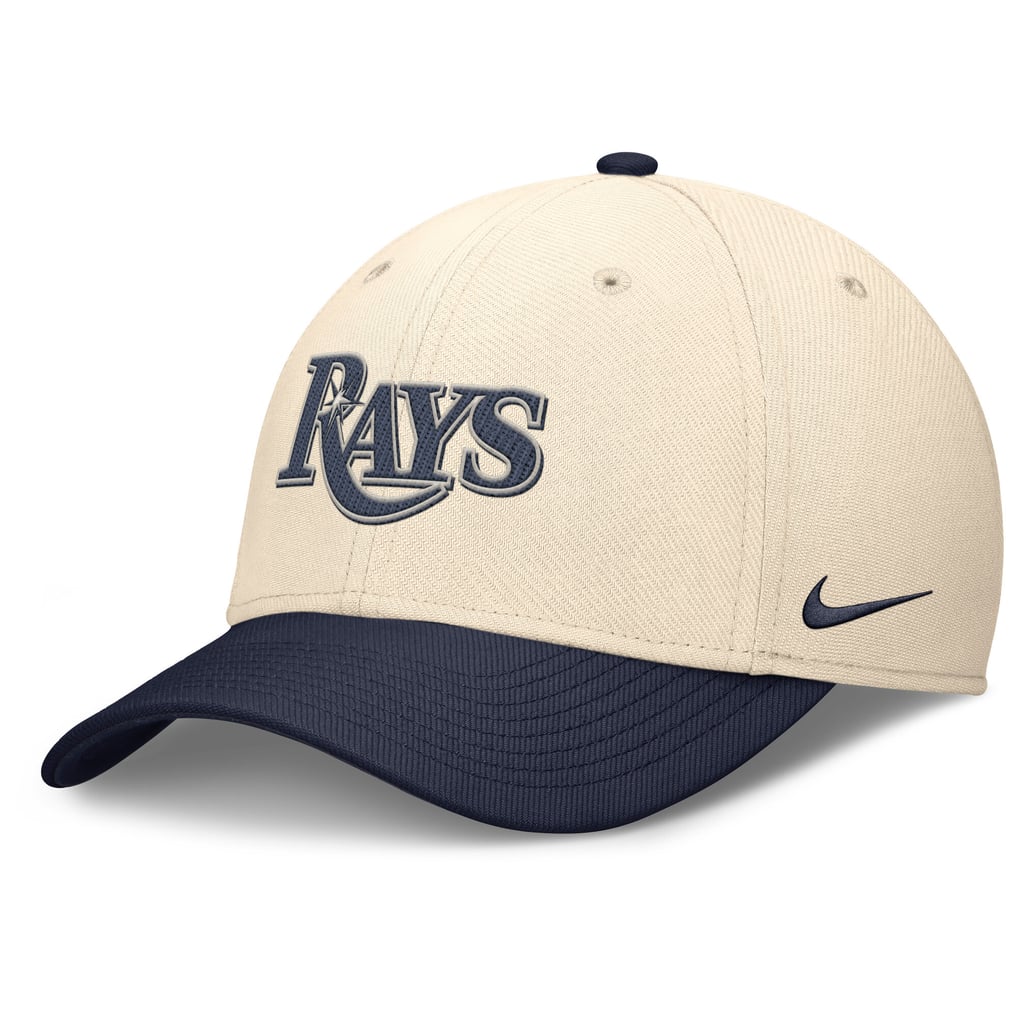 Tampa Bay Rays Nike Statement Rise Performance Flex Hat - Natural/Navy
