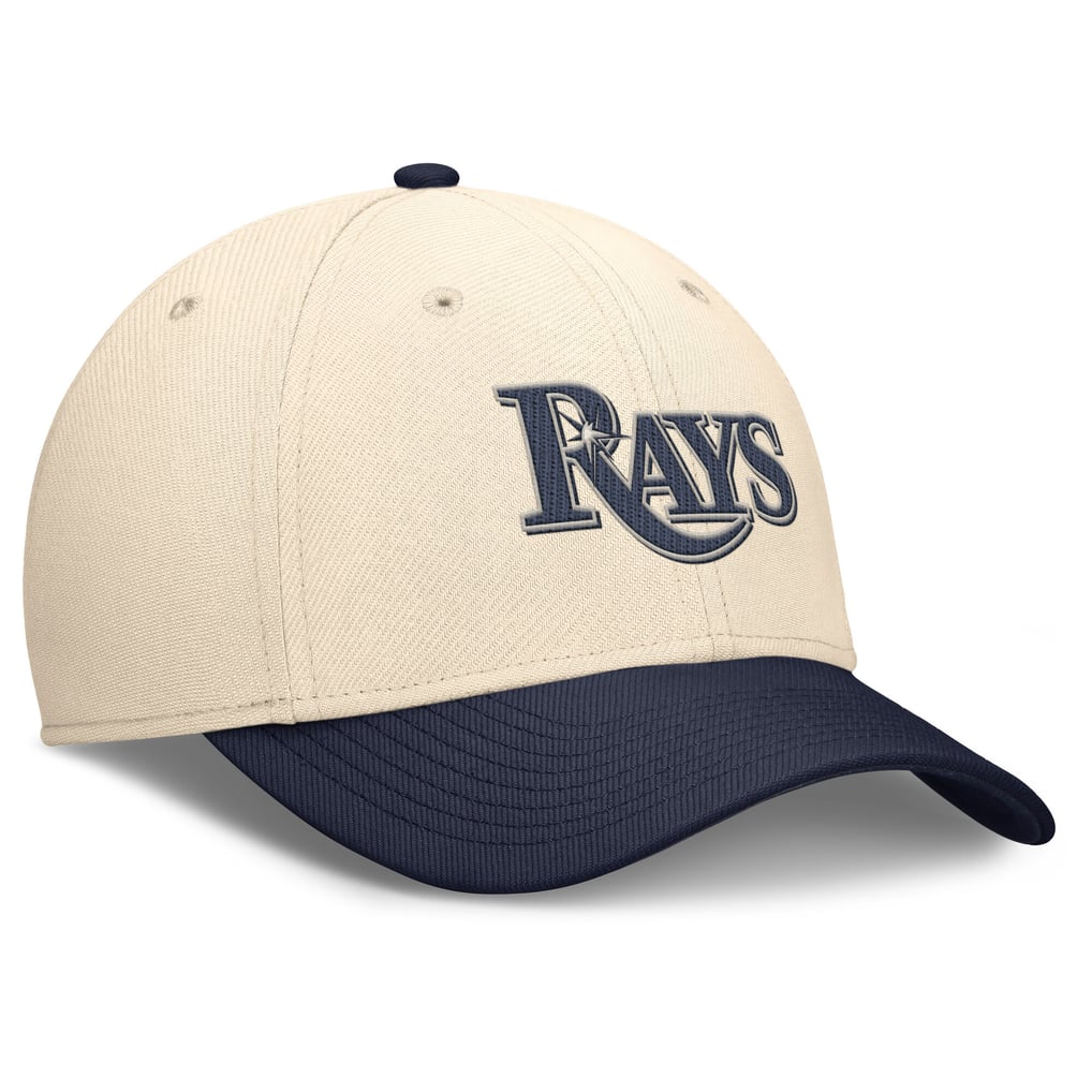 Tampa Bay Rays Nike Statement Rise Performance Flex Hat - Natural/Navy