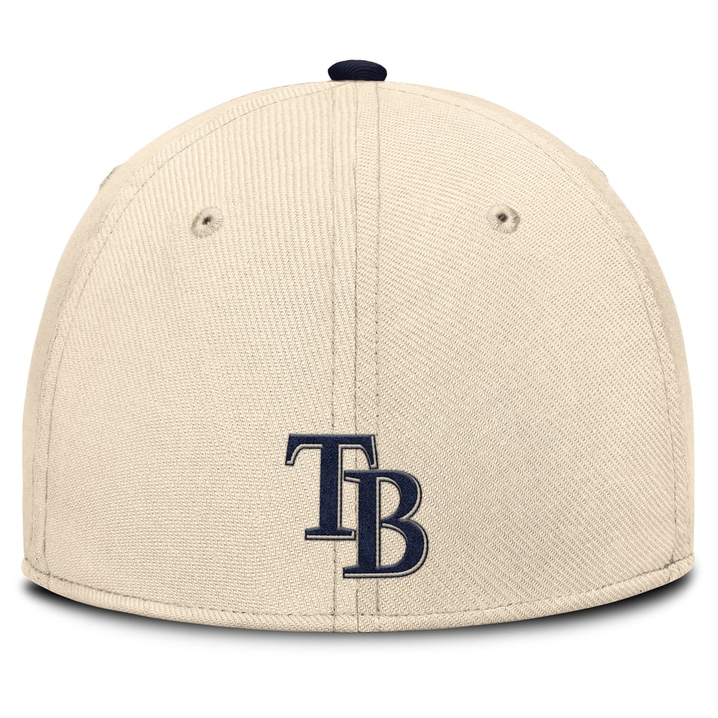 Tampa Bay Rays Nike Statement Rise Performance Flex Hat - Natural/Navy