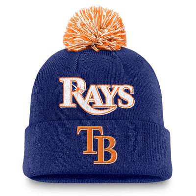  Tampa Bay Rays Nike Peak Cuffed Knit Hat with Pom - Royal