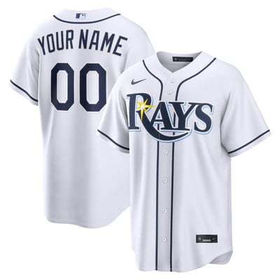  Tampa Bay Rays Nike Home Replica Custom Jersey - White