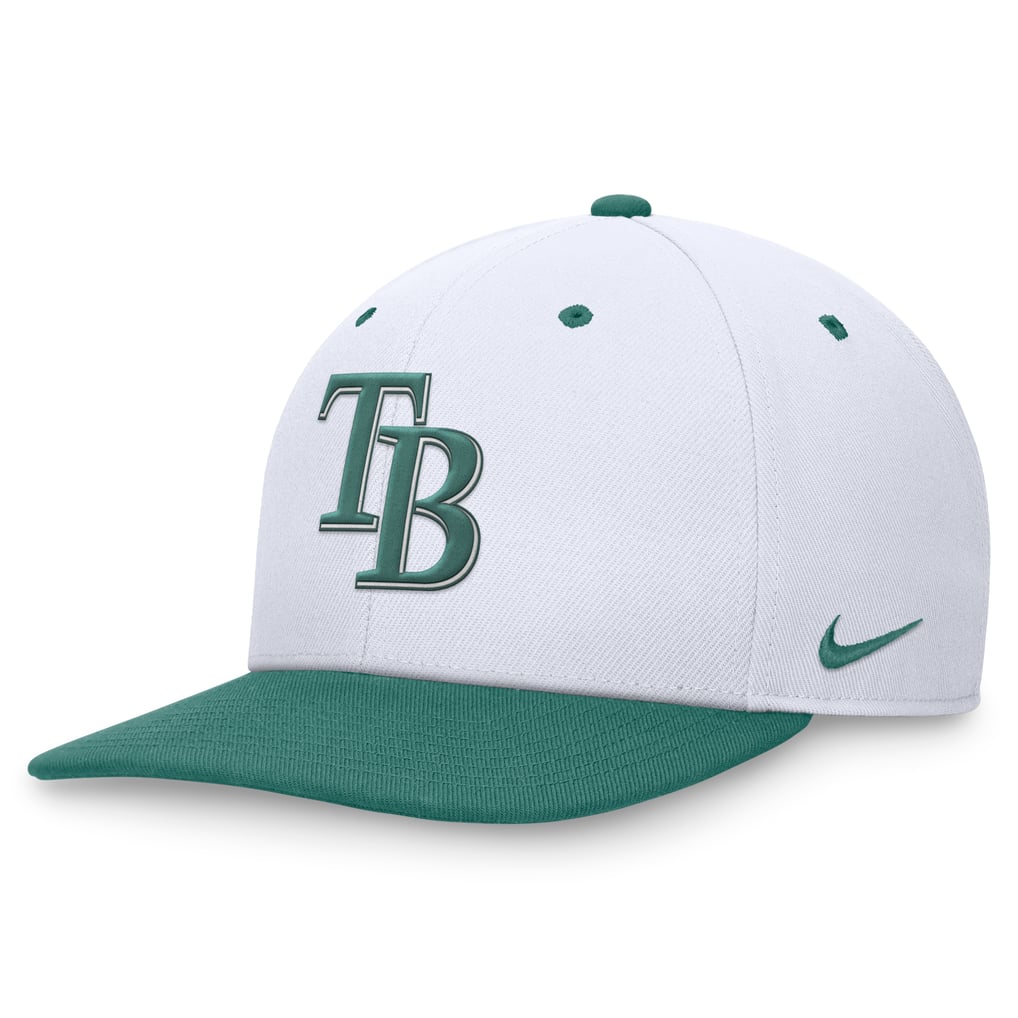  Tampa Bay Rays Nike Bicoastal Two-Tone Pro Performance Snapback Hat - White/Green