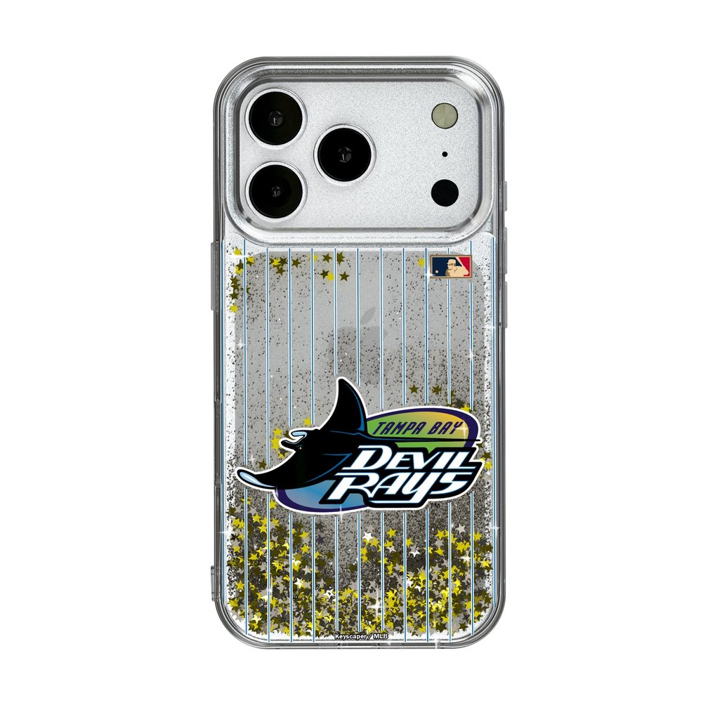 Tampa Bay Devil Rays 1998-2000 Cooperstown Pinstripe iPhone Glitter Case