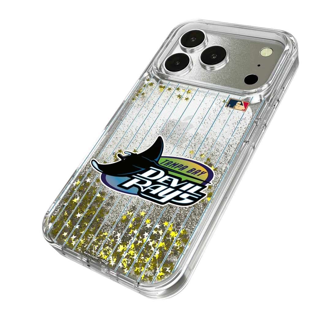 Tampa Bay Devil Rays 1998-2000 Cooperstown Pinstripe iPhone Glitter Case