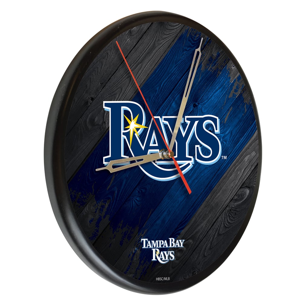 Tampa Bay Rays 13" Solid Wood Clock