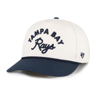Tampa Bay Rays '47 Unisex Rope Script Hitch Adjustable Hat - Natural/Navy
