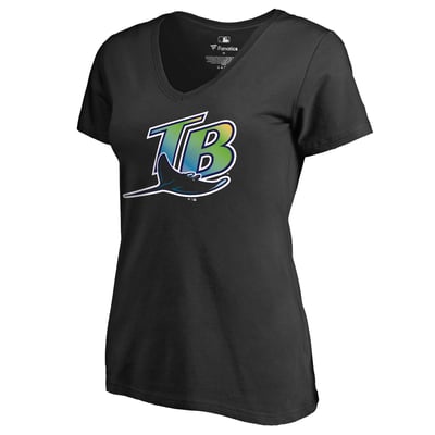 Tampa Bay Rays Women's Cooperstown Collection Forbes T-Shirt - Black