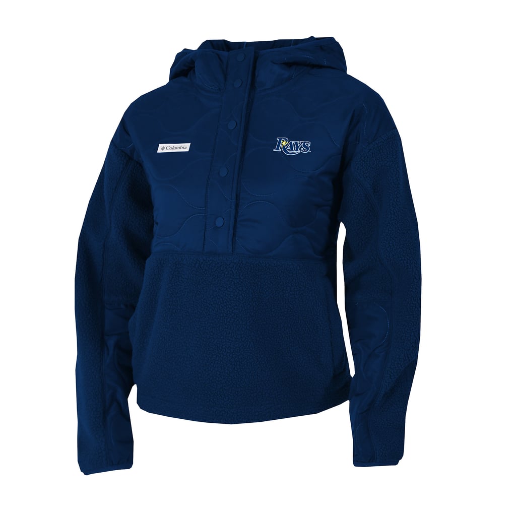 Tampa Bay Rays Columbia Women's Cloud Point Hooded Fleece Half-Snap Pullover Jacket - Navy