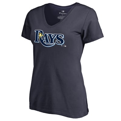 Tampa Bay Rays Women's Team Wordmark T-Shirt - Navy