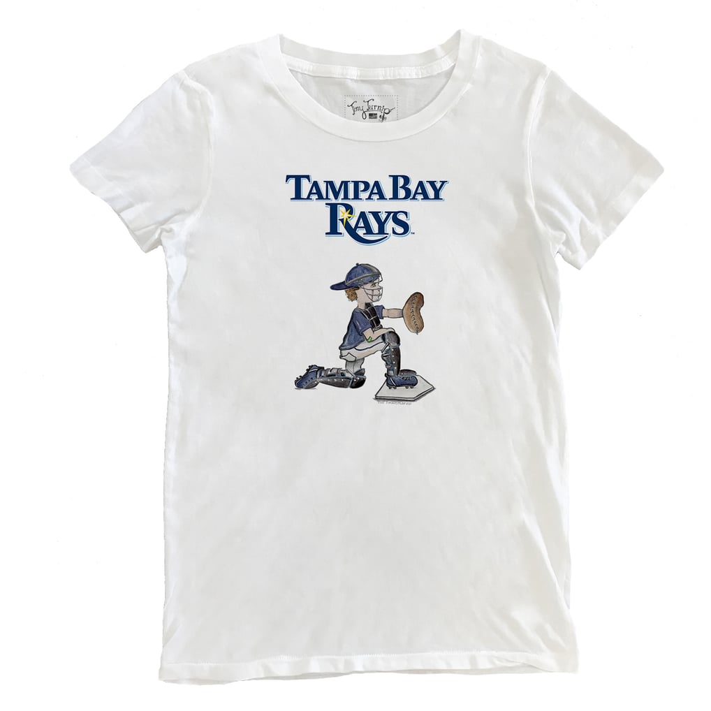 Tampa Bay Rays Tiny Turnip Women's Caleb the Catcher T-Shirt - White