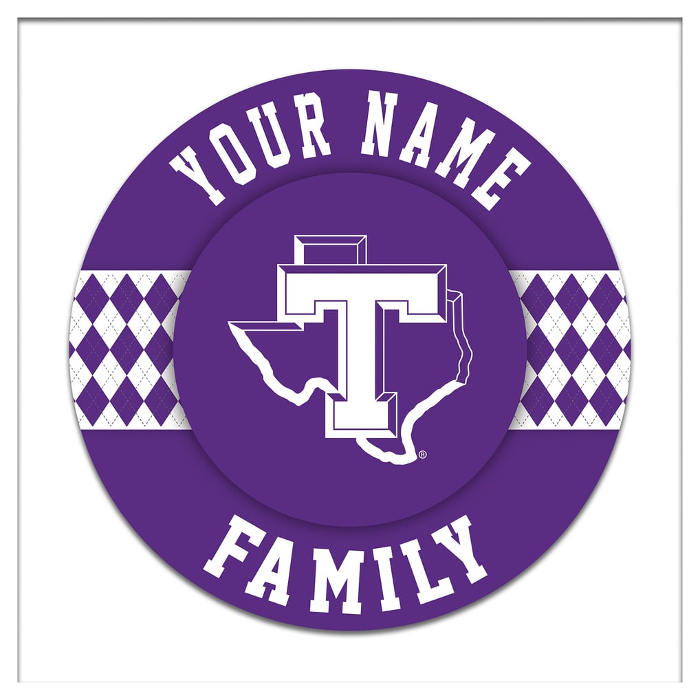 Tarleton State Texans 16" Personalized Circle Wall Art