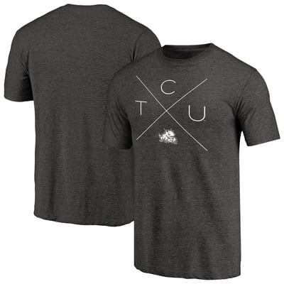 TCU Horned Frogs Quad Tri-Blend T-Shirt - Black