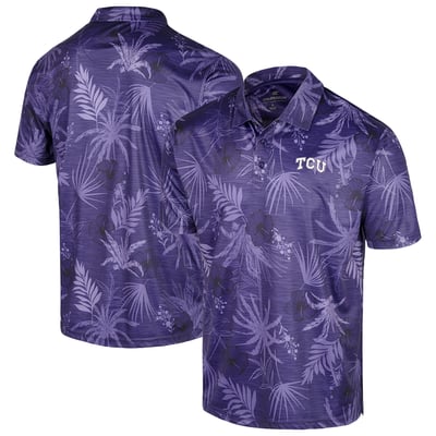  TCU Horned Frogs Colosseum Palms Team Polo - Purple