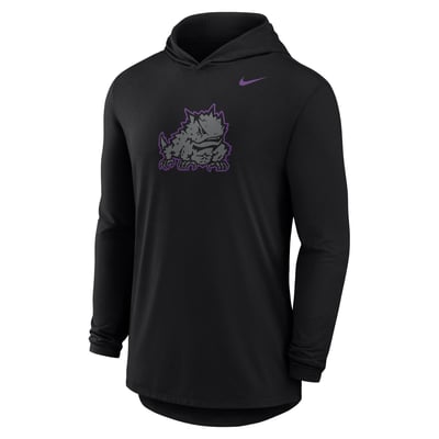 TCU Horned Frogs Nike Color Pop Performance Hoodie Long Sleeve T-Shirt - Black
