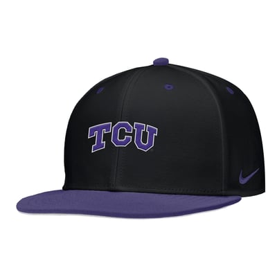 TCU Horned Frogs Nike  On-Field Baseball Performance Fitted Hat - Black