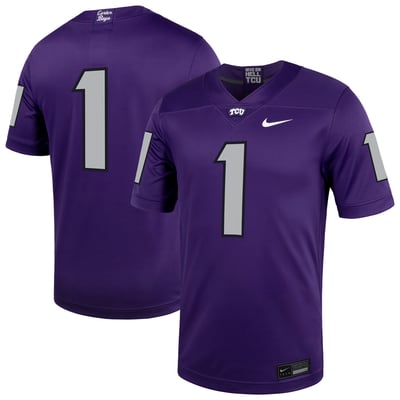 #1 TCU Horned Frogs Nike Untouchable Football Jersey – Purple