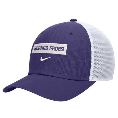 TCU Horned Frogs Nike 2024/25 Sideline Rise Trucker Adjustable Hat - Purple