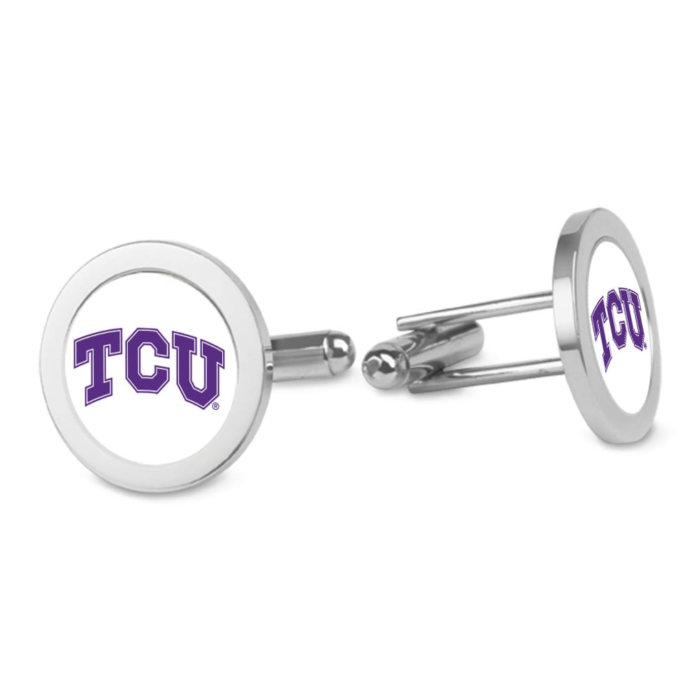 TCU Horned Frogs Logo Cufflinks - Silver