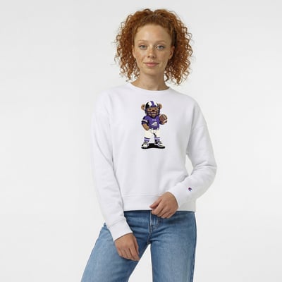  TCU Horned Frogs Champion Women's Teddy Bear Sweatshirt - White