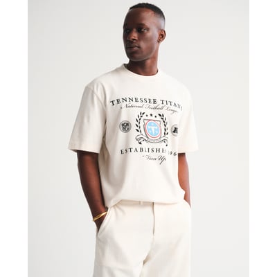 Tennessee Titans Abercrombie & Fitch Premium Heavyweight T-Shirt - Cream