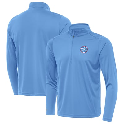 Tennessee Titans Antigua Tribute Quarter-Zip Pullover - Light Blue