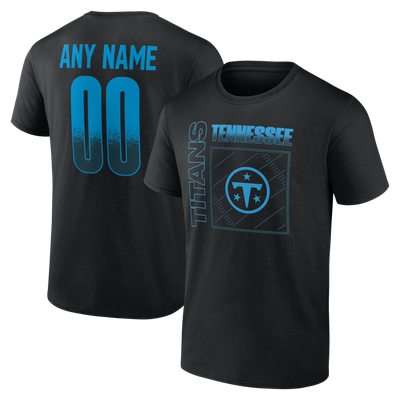 Tennessee Titans  Home Field Pop Personalized Name & Number T-Shirt - Black