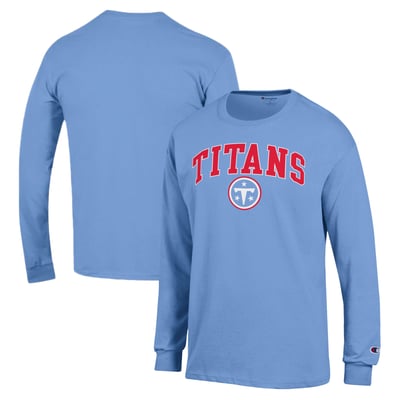 Tennessee Titans Champion Arch Over Logo Long Sleeve T-Shirt - Light Blue