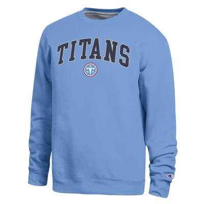  Tennessee Titans Champion Contrast Lined Sweatshirt - Light Blue
