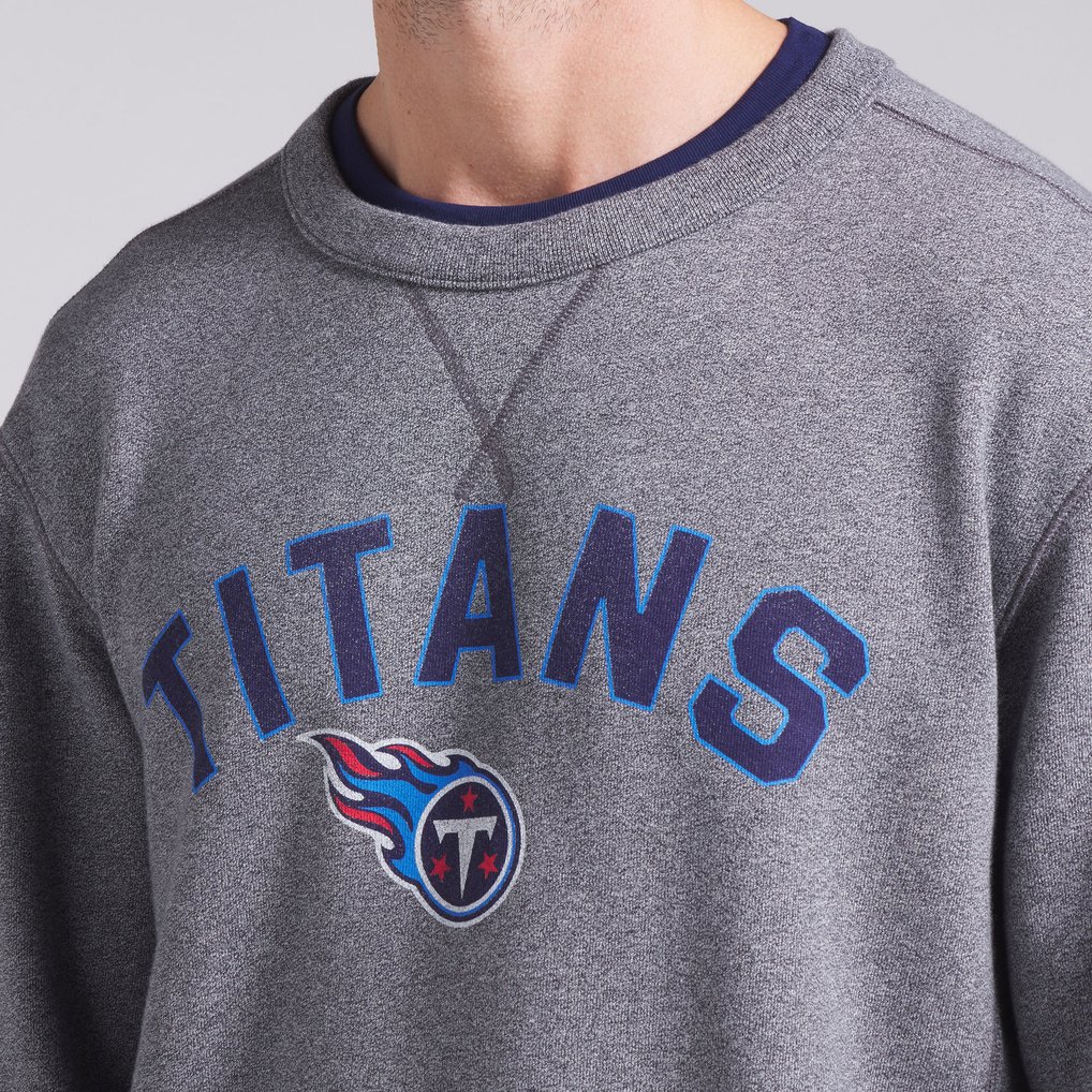  Tennessee Titans Fanatics Loop Terry Pullover Sweatshirt - Heather Gray