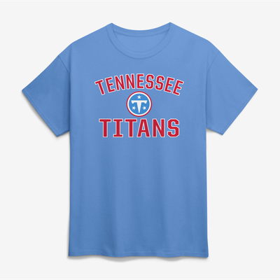 Tennessee Titans Logo Athletic Cotton Victory Arch T-Shirt - Light Blue