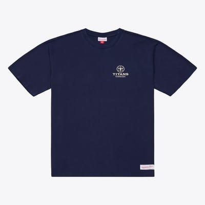 Tennessee Titans Mitchell & Ness Core Essentials Micro Logo T-Shirt - Navy