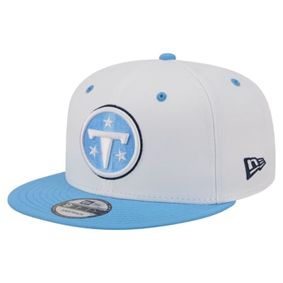  Tennessee Titans New Era  9FIFTY Snapback Hat - White/Light Blue