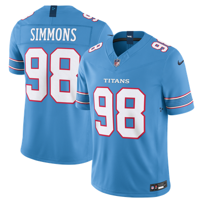 Jeffery Simmons Tennessee Titans Nike Team Vapor F.U.S.E. Stitched Limited Jersey - Light Blue