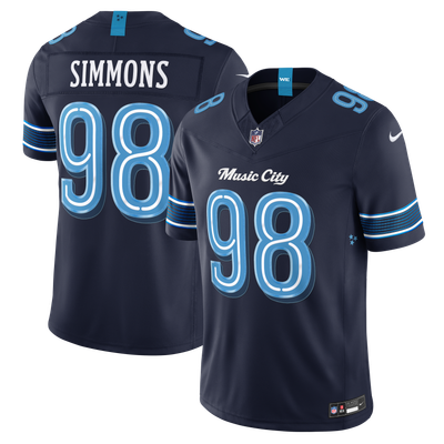 Jeffery Simmons Tennessee Titans Nike 2026 Rivalries Collection Stitched Limited Jersey - Navy