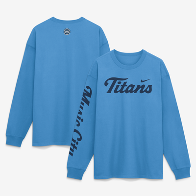  Tennessee Titans Nike 2026 Rivalries Collection Max90 Long Sleeve T-Shirt - Light Blue
