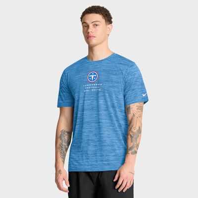 Tennessee Titans Nike Velocity Ball Carrier Dri-FIT T-Shirt - Light Blue