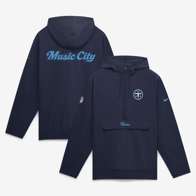  Tennessee Titans Nike 2026 Rivalries Collection Sideline Anorak Half-Zip Jacket - Navy