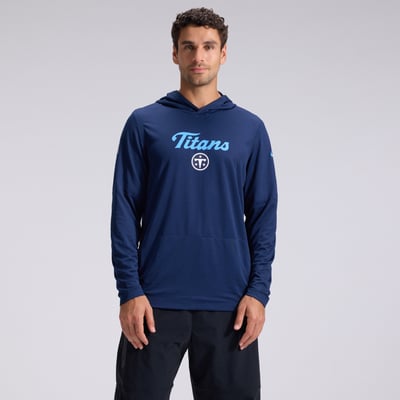  Tennessee Titans Nike 2026 Rivalries Collection Sideline Lightweight Hooded Long Sleeve Top - Navy
