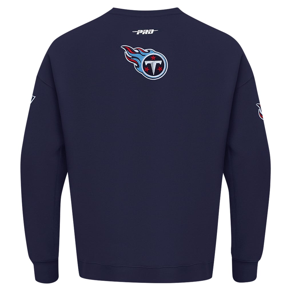 Tennessee Titans Pro Standard Turn It Up Drop Shoulder Pullover Sweatshirt - Navy
