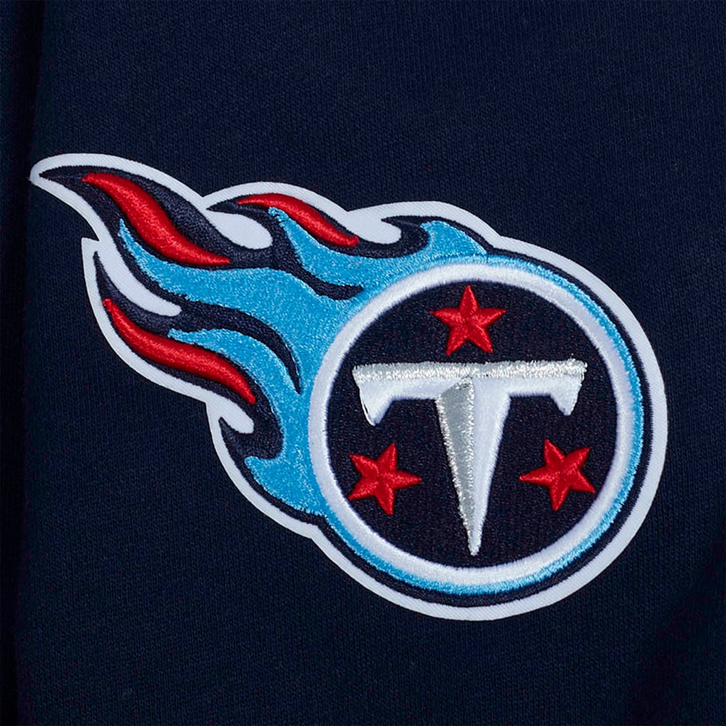 Tennessee Titans Pro Standard Turn It Up Drop Shoulder Pullover Sweatshirt - Navy