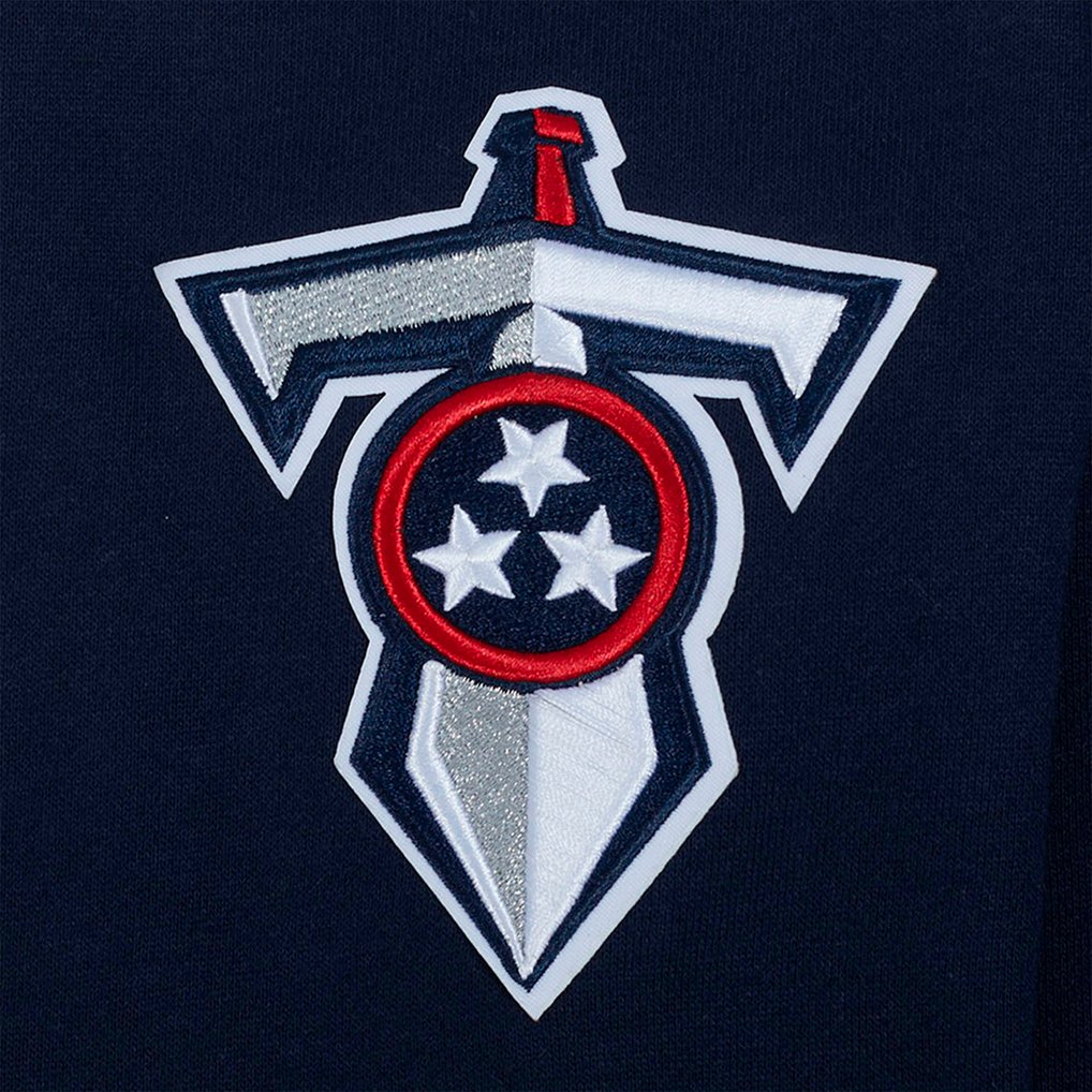 Tennessee Titans Pro Standard Turn It Up Drop Shoulder Pullover Sweatshirt - Navy