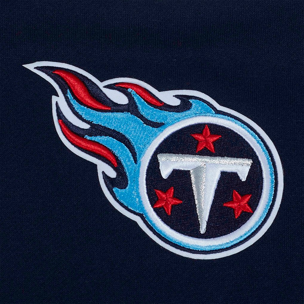 Tennessee Titans Pro Standard Turn It Up Drop Shoulder Pullover Sweatshirt - Navy