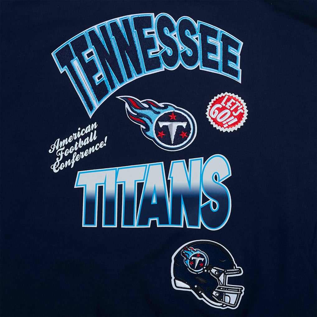Tennessee Titans Pro Standard Turn It Up Drop Shoulder Pullover Sweatshirt - Navy