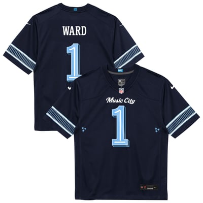 Cameron Ward Tennessee Titans Nike Preschool 2026 Rivalries Collection Game Jersey - Navy