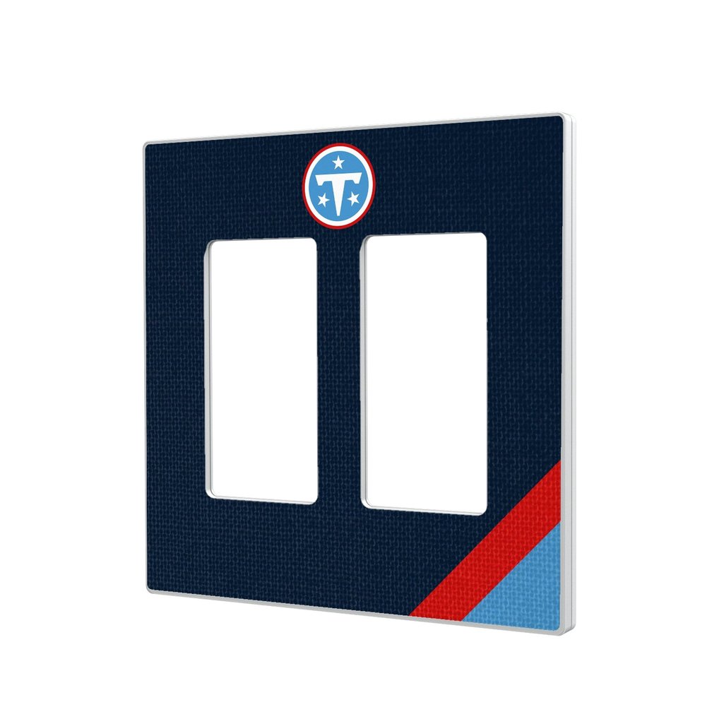 Tennessee Titans Diagonal Stripe Double Rocker Light Switch Plate